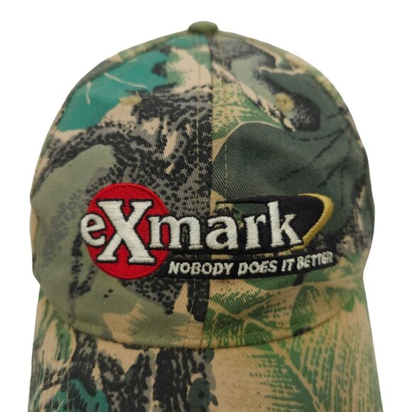 Exmark Mowers Logo Embroidered Camo Snapback Cap Trucker Hunter Ball Hat - Picture 7 of 12